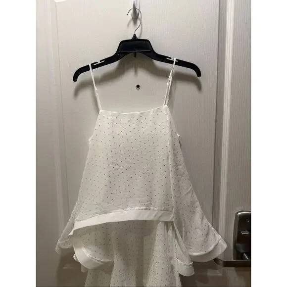 Elliatt Moss Tiered Embellished Gown White bachelorette wedding Bridal size S NW - Picture 8 of 11